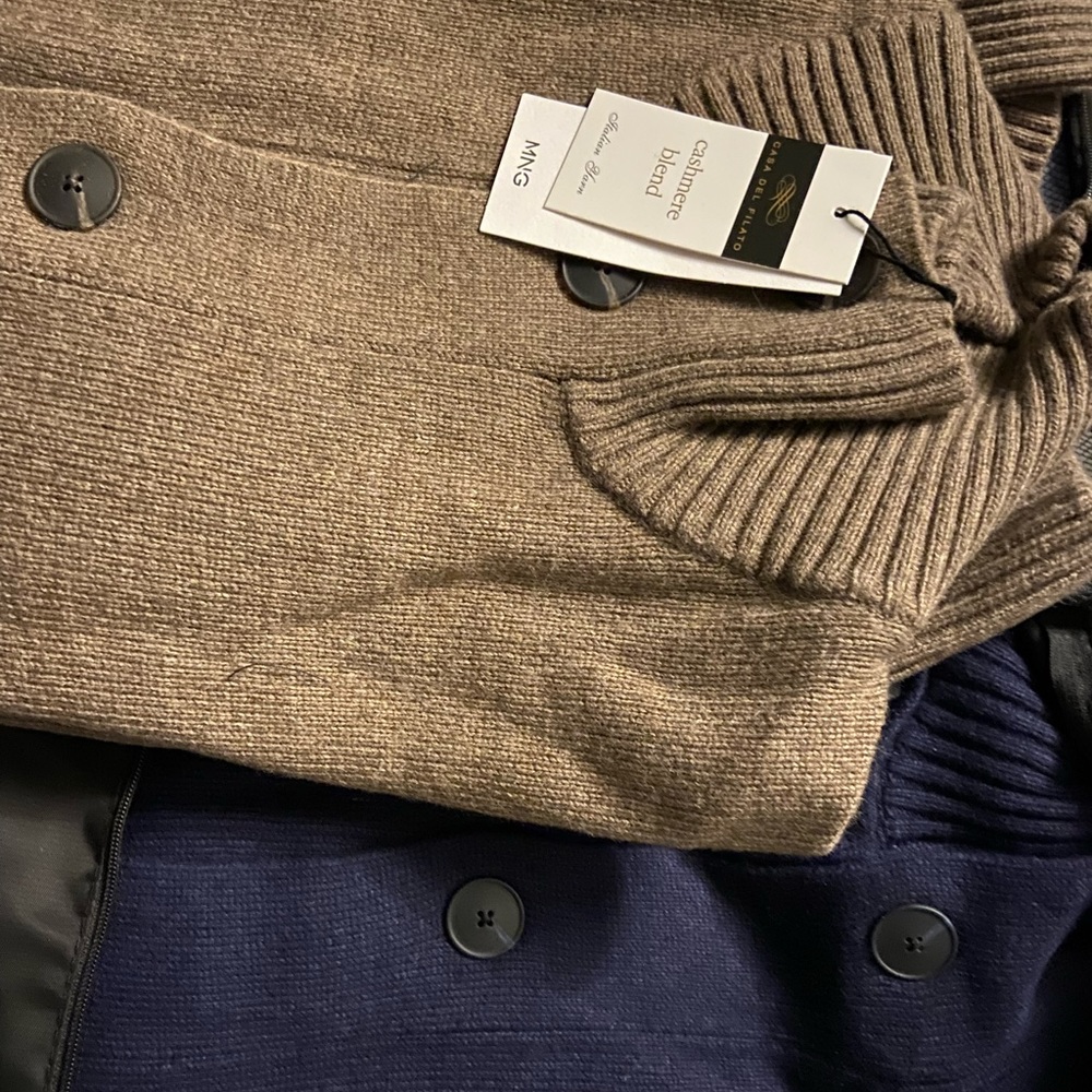 Turtleneck Wool Cardigan (M) from Mango man